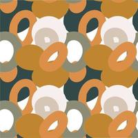 Geometrical background with uneven circles. Abstract round seamless pattern. Hand drawn colorful dots pattern. vector