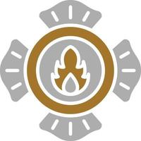 Firefighter Badge Icon Style vector