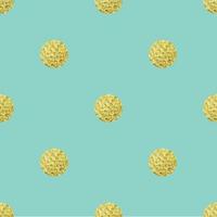 Gold polka dot seamless pattern. Geometrical background with hand drawn golden circles vector