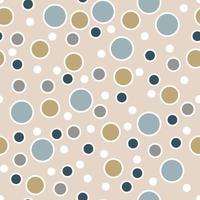 Geometrical background with uneven circles. Abstract round seamless pattern. Hand drawn dots pattern isolated on background. vector