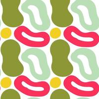 Geometrical background with uneven circles. Abstract round seamless pattern. Hand drawn colorful dots pattern. vector