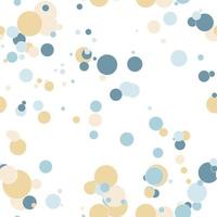 Festive seamless pattern with colorful round paint splatters. Messy overlay circles background. Dotted texture. Chaotic grunge dot. Geometric wrapping paper. vector