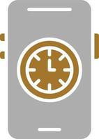 Mobile Clock Icon Style vector