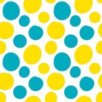 Geometrical background with uneven circles. Abstract round seamless pattern. Hand drawn colorful dots pattern. vector