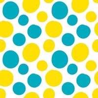 Geometrical background with uneven circles. Abstract round seamless pattern. Hand drawn colorful dots pattern. vector