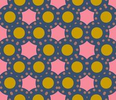 Festive seamless pattern with colorful round paint splatters. Messy overlay circles background. Dotted texture. Chaotic grunge dot. Geometric wrapping paper. vector