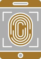 Fingerprint Scanner Icon Style vector