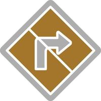 No Right Turn Icon Style vector