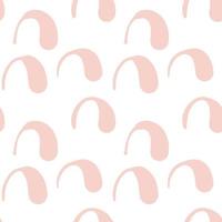 Hand drawn abstract seamless pattern with linear cute arches. Funny background in Memphis style. Retro backdrop for wrapping paper, textile, fabric, web, card. vector