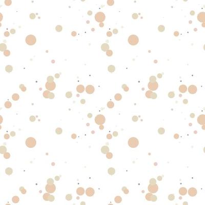 Festive seamless pattern with colorful round paint splatters. Messy overlay circles background. Dotted texture. Chaotic grunge dot. Geometric wrapping paper.