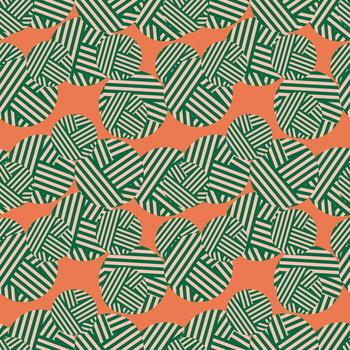 punto lineal desordenado abstracto, círculos, patrón geométrico sin costuras. fondo rayado. vector