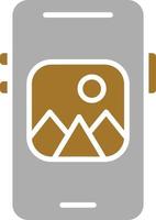 Mobile Image Icon Style vector