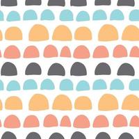 Abstract geometric seamless pattern with semicircles. Geo background, textile, fabric. vector