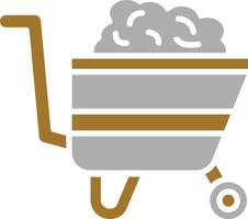 Wheelbarrow Icon Style vector