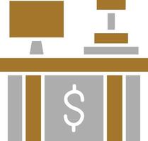 Cash Counter Icon Style vector