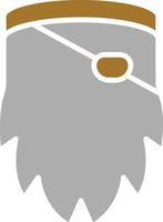 Pirate Beard Icon Style vector