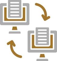 Online File Transfer Icon Style vector
