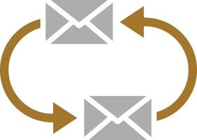 Exchange Mails Icon Style vector