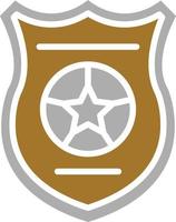 estilo de icono de placa de policía vector