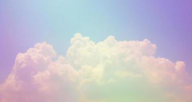 Beautiful sky and cloud with pastel background on sunshine day. photo