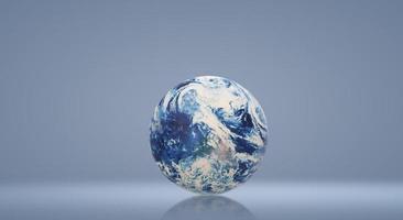 blue planet 3d rendering  for earth day and  eco content. photo