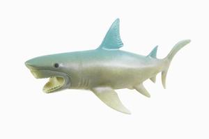 figure toy white shark isolated closeup image. photo