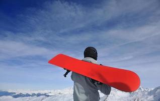 man winter snow ski photo