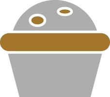 estilo de icono de muffin vector