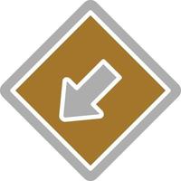 Keep Left Icon Style vector