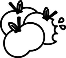 icono de manzanas jugosas vector