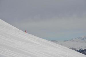 panoramic view  of winter mountains photo