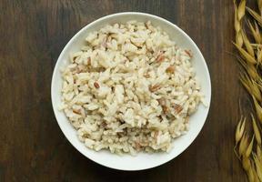 Cooked  Jasmine Rice Brown Rice photo