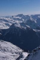 beautiful landscape of mountain on winter photo