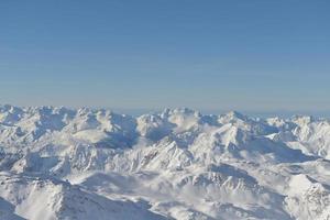 panoramic view  of winter mountains photo