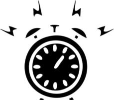 flat symbol ringing alarm clock vector