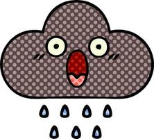 comic book style cartoon storm rain cloud vector