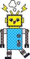 comic book style cartoon robot vector