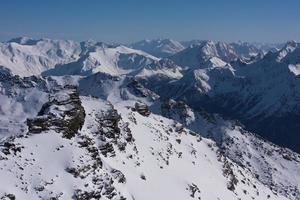 beautiful landscape of mountain on winter photo