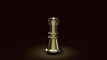 The gold chess in dark abstract image 3d rendering for business content photo