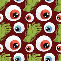 spooky halloween pattern design vector