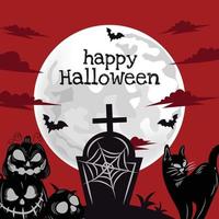 halloween night banner design vector