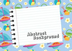 cute notebook background design vector cute background