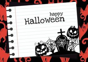 banner de halloween contenido de halloween vector diseño rojo