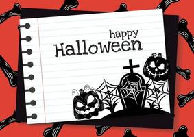 cute halloween banner for halloween content vector red design