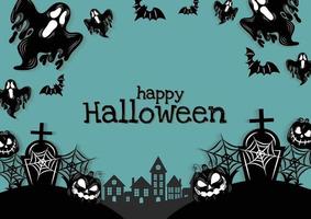 happy halloween banner cute halloween item vector