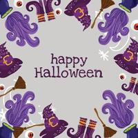 divertido diseño de banner de artículos de halloween vector