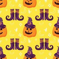 spooky seamless pattern design for halloween wrapping paper vector