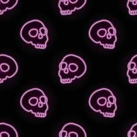 purple neon skull seamless vector