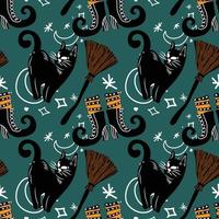 spooky halloween pattern design lovely vector