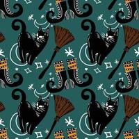 spooky halloween pattern design lovely vector